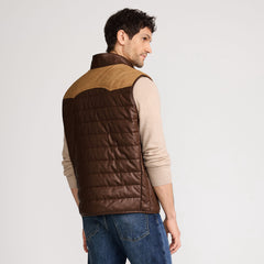 Men's Faux Leather Western Insulated Vest