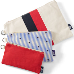 Zip Canvas Pouch 3 Pack