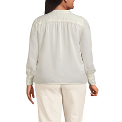 Women's Plus Size Satin Popover Shirt