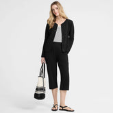 Women's Tall Sport Knit High Rise Elastic Waist Capri Pants