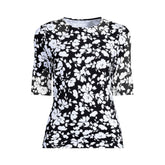 Women's Petite SunShade UPF 50 Elbow Sleeve Rash Guard Swim Tee