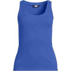 Women's Plus Size Pointelle Rib UNeck Tank