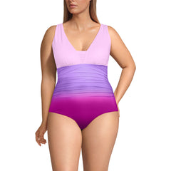 Women's Plus Size SlenderSuit Grecian Low Leg One Piece Swimsuit