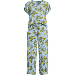 Women's Tall Cooling Pajama Set - Short Sleeve Top and Crop Pants