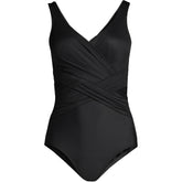 Women's Plus Size SlenderSuit Wrap One Piece Swimsuit