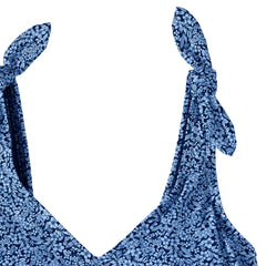 Women's Tie Shoulder Flutter Tankini Top