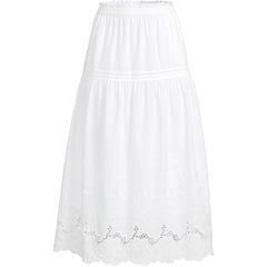 Women's Plus Size Voile Eyelet Maxi Skirt