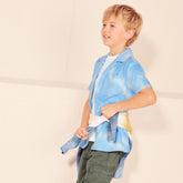 Boys Terry Knit Button Down Shirt
