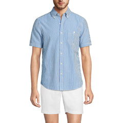 Men's Short Sleeve Seersucker Shirt