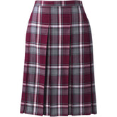 School Uniform Women's Plaid Box Pleat Skirt Top of the Knee