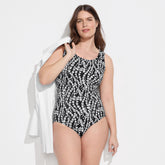 Women's Plus Size Tugless Low Leg One Piece Swimsuit