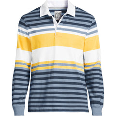 Men's Big and Tall Long Sleeve Stripe Rugby Shirt