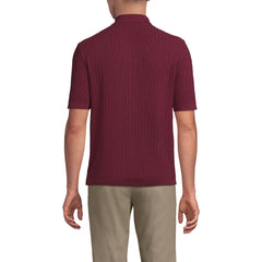 Men's Short Sleeve Lightweight Button Through Polo