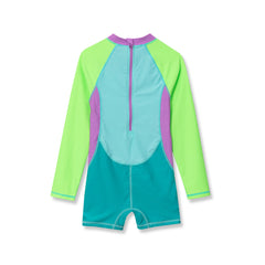 Girls Chlorine Resistant Long Sleeve Surf Bodysuit