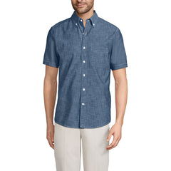 Men's Short Sleeve Easy Fit Chambray Shirt