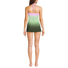 Women's Ruched Multi-Way Mini Swim Dress Swimsuit