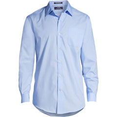 School Uniform Men's Long Sleeve Straight Collar Broadcloth Dress Shirt