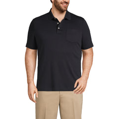 Men's Big and Tall Short Sleeve Cotton Supima Polo Shirt with Pocket