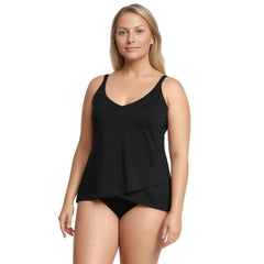 Women's Plus Size Tulip Hem Tankini Top