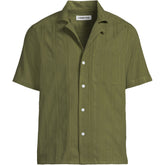 Men's Big and Tall Textured Camp Collar Shirt