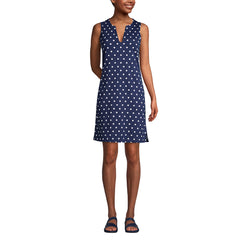 Women's Cotton Jersey Sleeveless Swim Cover-up Dress Print