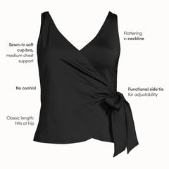 Women's DDD-Cup Side Tie Tankini Top
