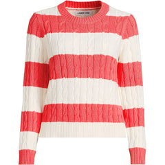 Women's Plus Size Drifter Classic Cable Crew Neck Sweater