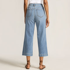 Women's Petite Recover Denim High Rise Wide Leg Crop Jeans