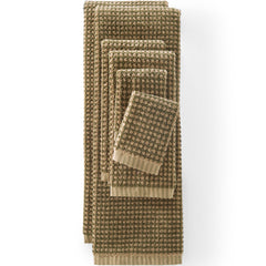 Quick-Dry Cotton Textured Gingham 6-Piece Towel Set