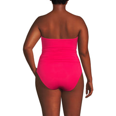 Women's Plus Size SlenderSuit Multi-Way Bandeau High Leg One Piece Swimsuit