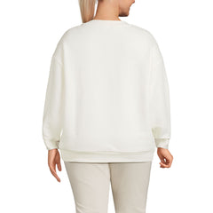 Women's Plus Size Serious Sweats Oversized Long Sleeve Crew Neck Sweatshirt - Set Top