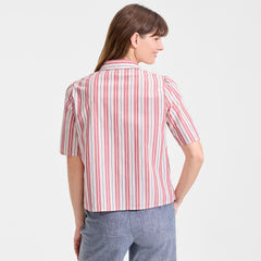 Women's Petite Poplin Button Front Shirt