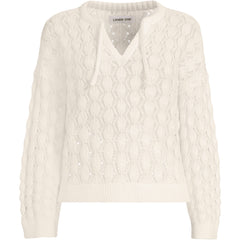 Women's Plus Size Drifter Tie Notch Neck Sweater