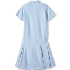 Girls Adaptive Short Sleeve Mesh Polo Dress at the Knee