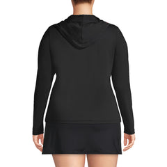 Women's Plus Size SunShade UPF 50 Hooded Zip Front Rash Guard