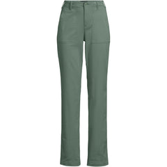 Women's Petite High Rise Chino Utility Straight Leg Pants