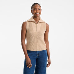 Women's Drifter Quarter Zip Vest Sweater