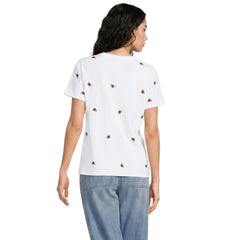 Women's Tall Relaxed Supima Cotton Embroidered Crew Neck T-Shirt