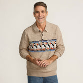 Men's Long Sleeve Cozy Cotton Blend Polo