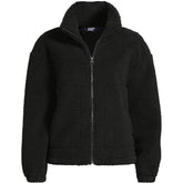 Women's Plus Size Faux Shearling Zip Front Fleece Jacket