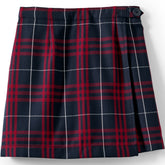 Girls Plaid A Line Tab Skort Top of Knee