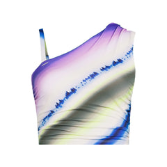 Women's DDD-Cup Ruched One Shoulder Midkini Top 16.75"