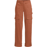 Women's Plus Size Chino Mid Rise Straight Leg Cargo Ankle Pants