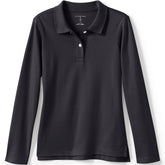 Girls Long Sleeve Feminine Fit Interlock Polo Shirt