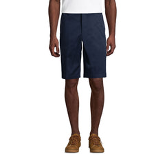School Uniform Men's Long Plain Front Blend Chino Shorts