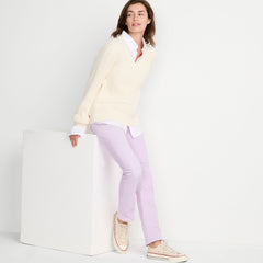 Women's Petite Mid Rise Straight Leg Corduroy Pants
