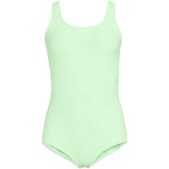 Women's Plus Size Tugless Low Leg Lace One Piece Swimsuit
