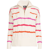 Women's Petite Drifter Cable Quarter Zip Sweater