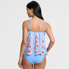 Women's Scalloped Flutter Tankini Top