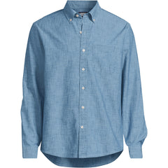 Men's Big and Tall Long Sleeve Chambray Shirt